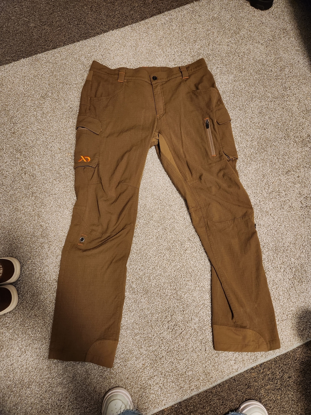 First Lite Men's Tan Cargo Pants with Orange Accent Obsidian XL